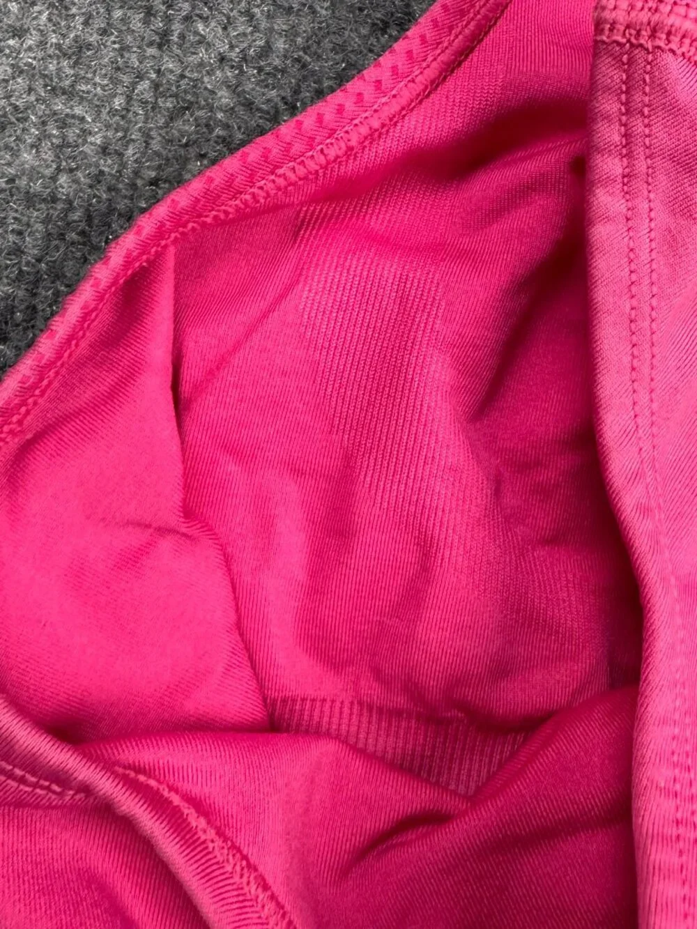 Avia Pink Seamless Sports Bra Racerback Athletic Top XL/2XL (No Size Tag) MSMTS